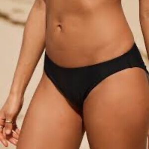 Aerie Black Full Coverage Bikini Bottom Size XXL